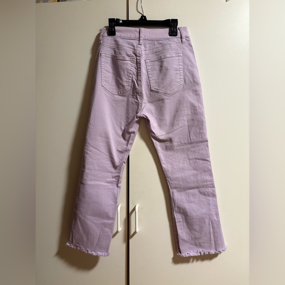 LOFT Lilac Cropped Jeans with Frayed Hem size 26/2 - Picture 5 of 8